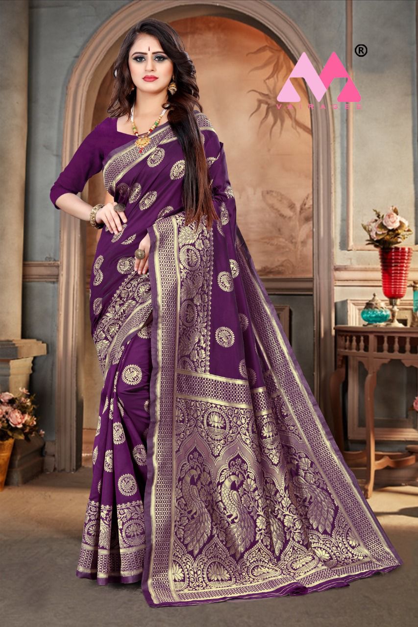Vivera Pavitra 5 Fancy Festive Wear Designer Printed Banarasi Silk Saree Collection